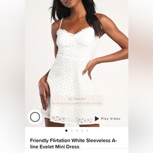 Lulus White Eyelet Lace Dress Size S NWT